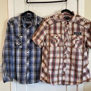 BOGO Mens Helix Shirt Short Long Sleeve Athletic XL Cowboy Rodeo Western MOTO